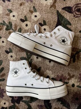 NWOT Converse White High Top Platform Sneakers